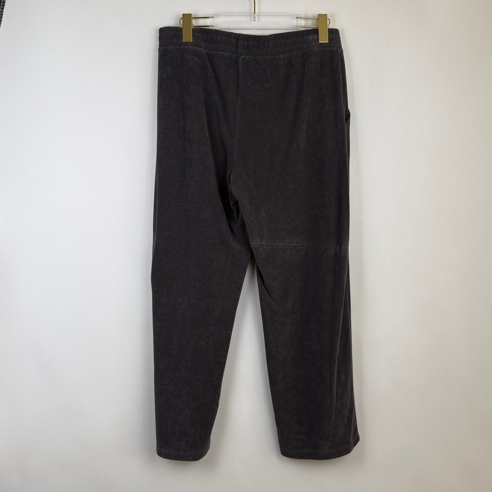 Barefoot Dreams Beach Cozy Terry Crop Wide Leg Carbon Grey Lounge Pants Medium - Picture 6 of 10